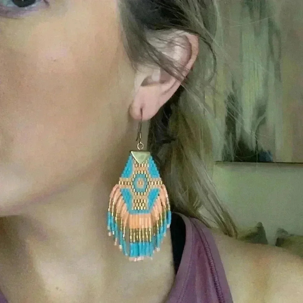 Beaded Multicolor Earrings